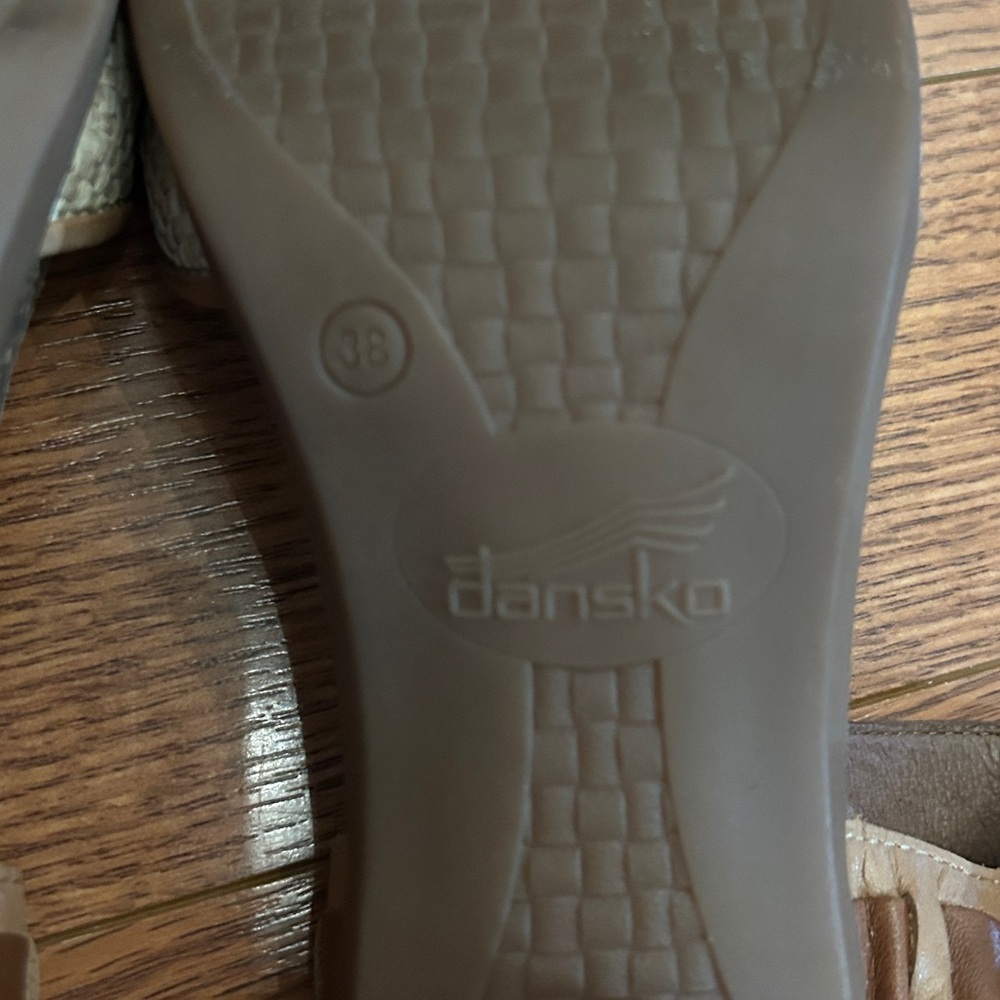Brown and Cream Dansko Sandals - Picture 9 of 10